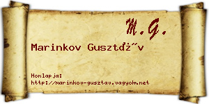 Marinkov Gusztáv névjegykártya